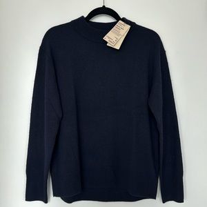 MUJI 100% Wool Yak Mock Neck Sweater